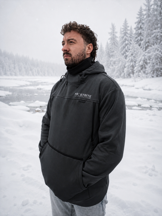 Frostbite Performance Fishing Hoodie Charcoal 1