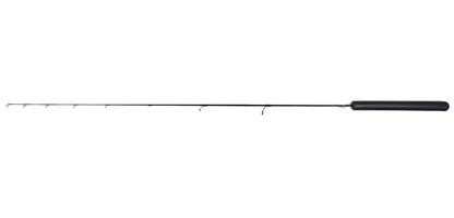 Run and Gun 50" Medium Power Ice Fishing Rod for actively chasing walleyes. Super Lightweight and warm touch carbon fiber handle and graphite rod blank. 