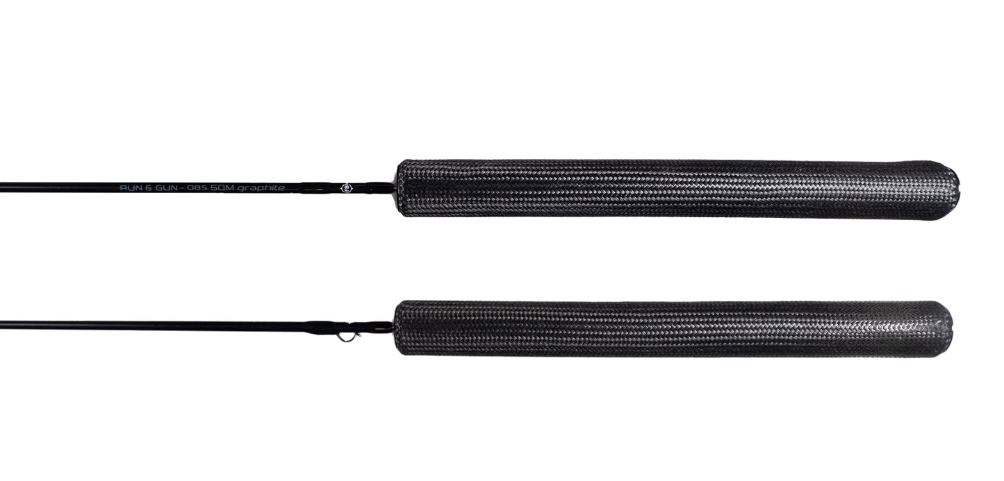 Super Lightweight and soft touch carbon fiber handle by Frostbite.